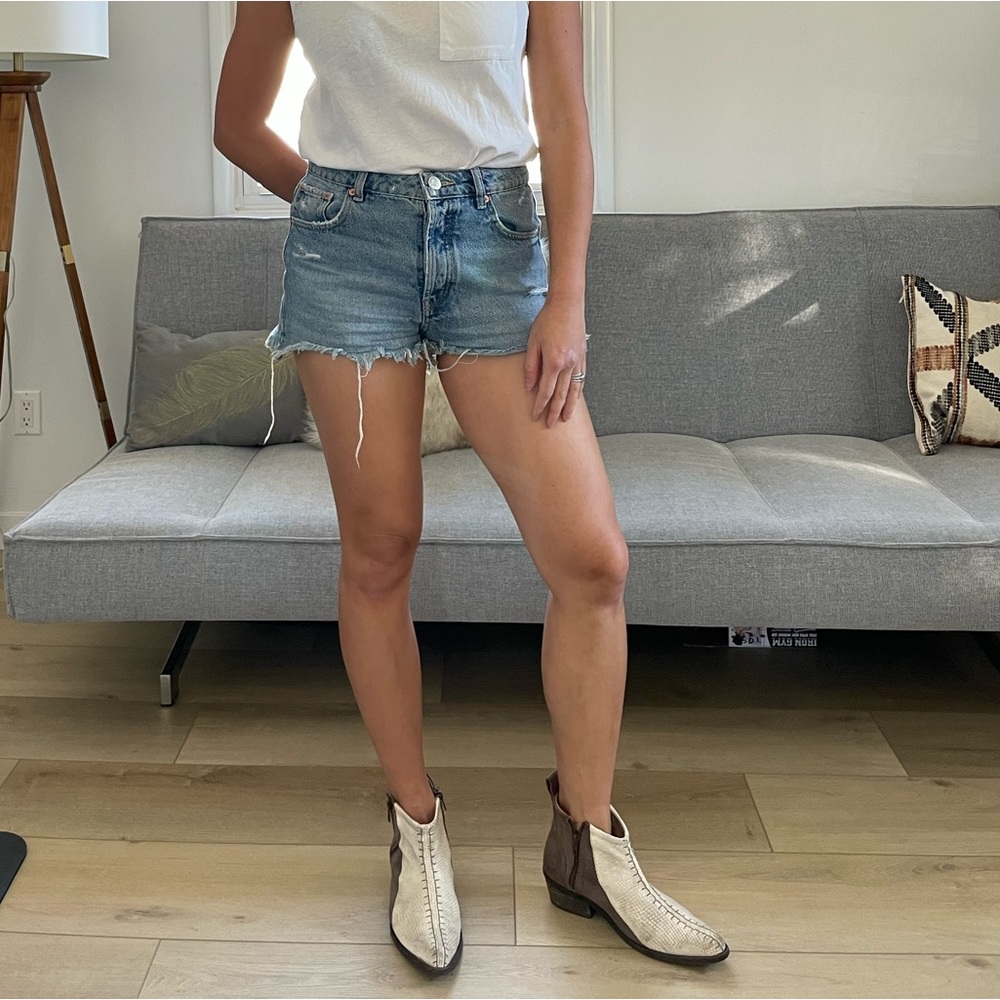 Zara Vintage Destroyed Denim Shorts